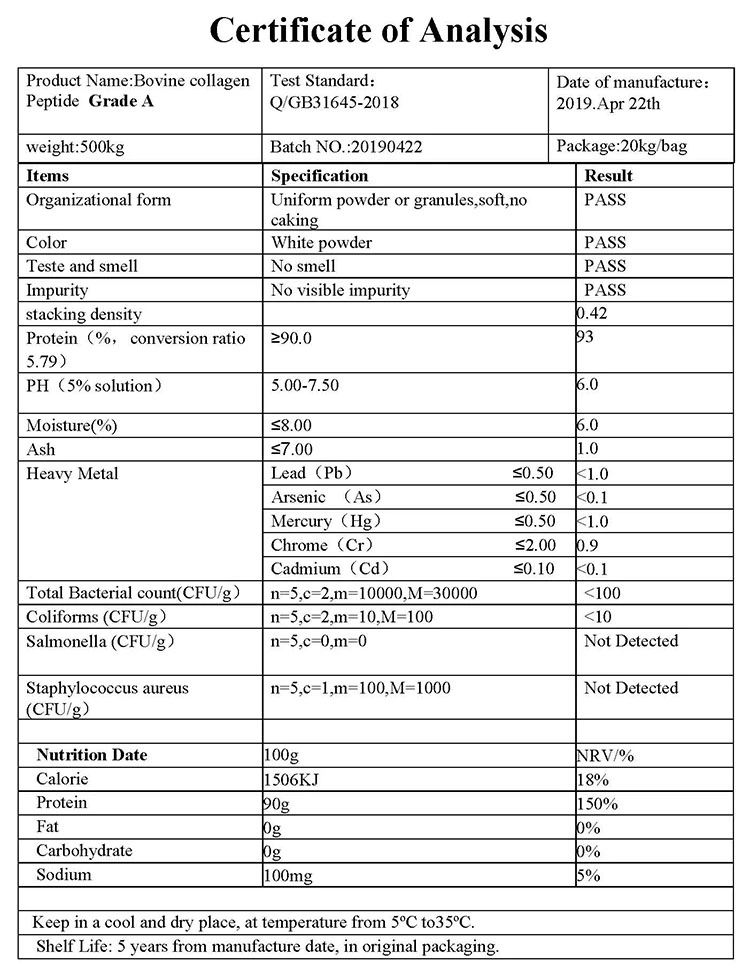 Food Grade Collagen Powder